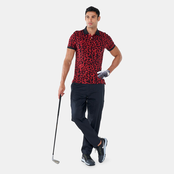 Nike Golf Men's Golf Primal Print Polo T-Shirt Red Nike Golf Men's Golf Primal Print Polo T-Shirt Red image number 2