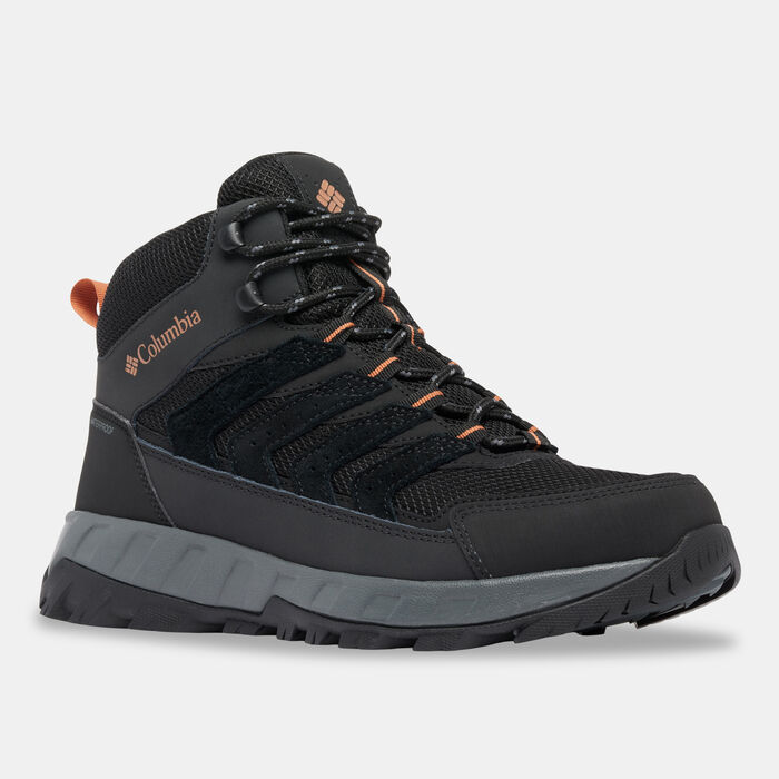 Columbia Men's Strata Trail Mid Waterproof Boots Black Columbia Men's Strata Trail Mid Waterproof Boots Black image number 1