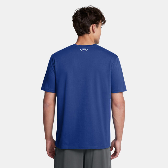 Under Armour Men's UA ABC Camo Boxed Logo T-Shirt Blue Under Armour Men's UA ABC Camo Boxed Logo T-Shirt Blue image number 1