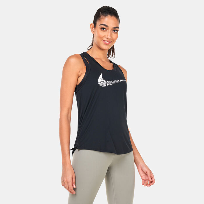 Nike Women's Swoosh Run Tank Top Black Nike Women's Swoosh Run Tank Top Black image number 0