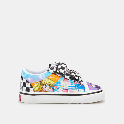 Vans Kids' x Pretty Guardian Sailor Moon Patchwork Old Skool Shoe (Toddler) Blue Vans Kids' x Pretty Guardian Sailor Moon Patchwork Old Skool Shoe (Toddler) Blue