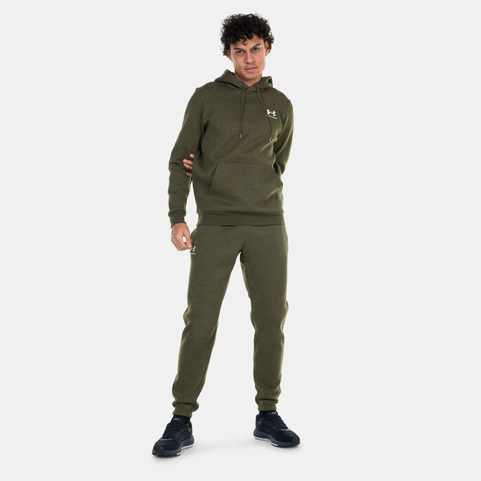 Under Armour Men's UA Essential Fleece Hoodie Green Under Armour Men's UA Essential Fleece Hoodie Green image number 2