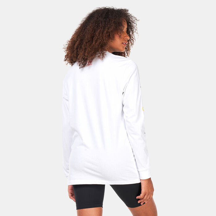 adidas Originals Women's Always Original Graphic Long Sleeve T-Shirt White adidas Originals Women's Always Original Graphic Long Sleeve T-Shirt White image number 1