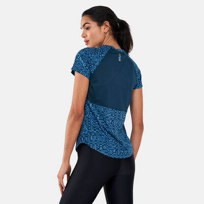Under Armour Women's Speed Stride Printed T-Shirt Blue