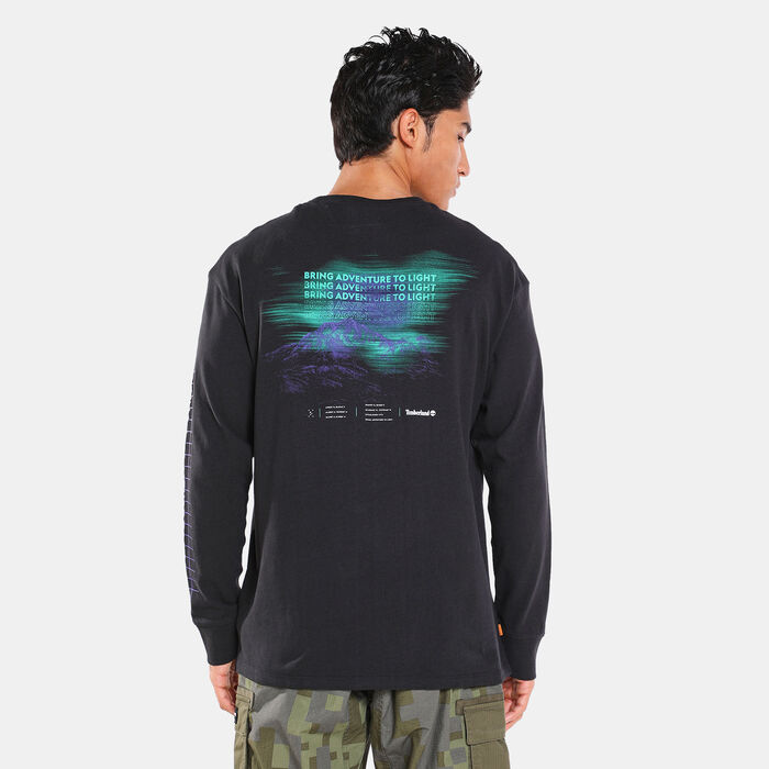 Timberland Men's YC NL Sky Graphic Long Sleeve T-Shirt Black Timberland Men's YC NL Sky Graphic Long Sleeve T-Shirt Black image number 1