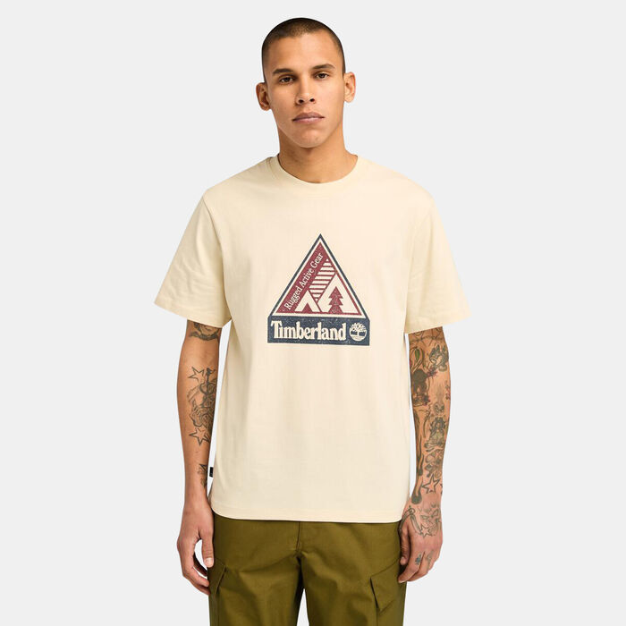 Timberland Men's Outdoor Inspired Graphic T-Shirt Beige image number 0
