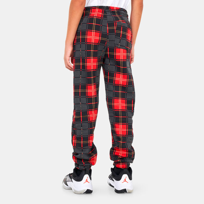 Jordan Kids' Essentials Plaid Sweatpants Black image number 1