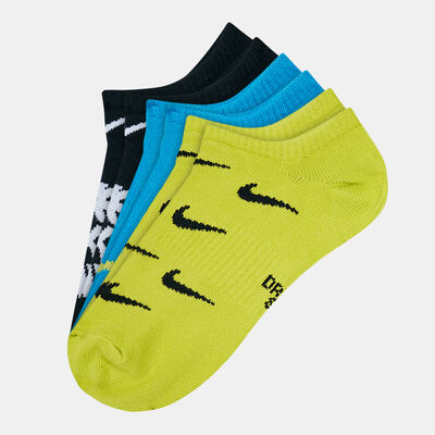 Nike Kids' Everyday Lightweight No-Show Socks (3 Pack) Black