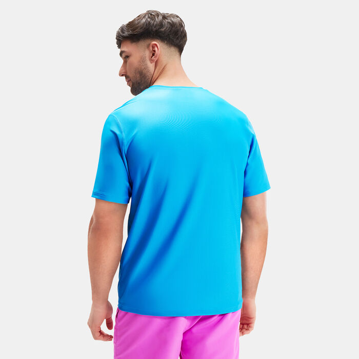 Speedo Men's Printed Swimming T-Shirt Blue image number 1