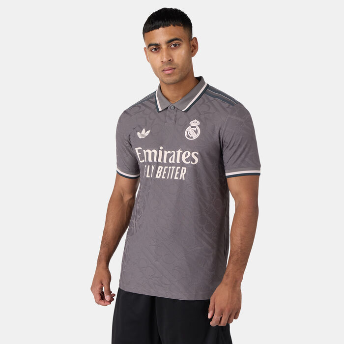 adidas Men's Real Madrid 24/25 Third Authentic Football Jersey Grey adidas Men's Real Madrid 24/25 Third Authentic Football Jersey Grey image number 0