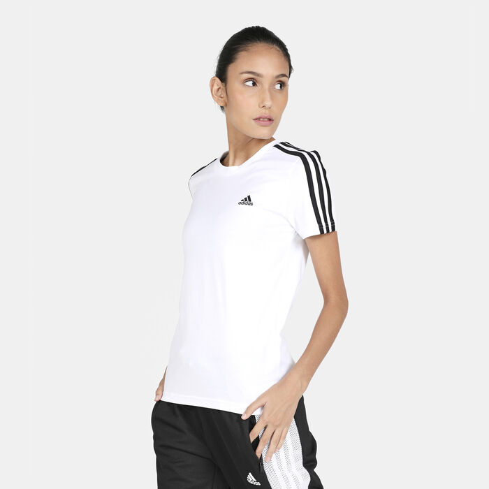 adidas Women's Essentials 3-Stripes T-Shirt White image number 0