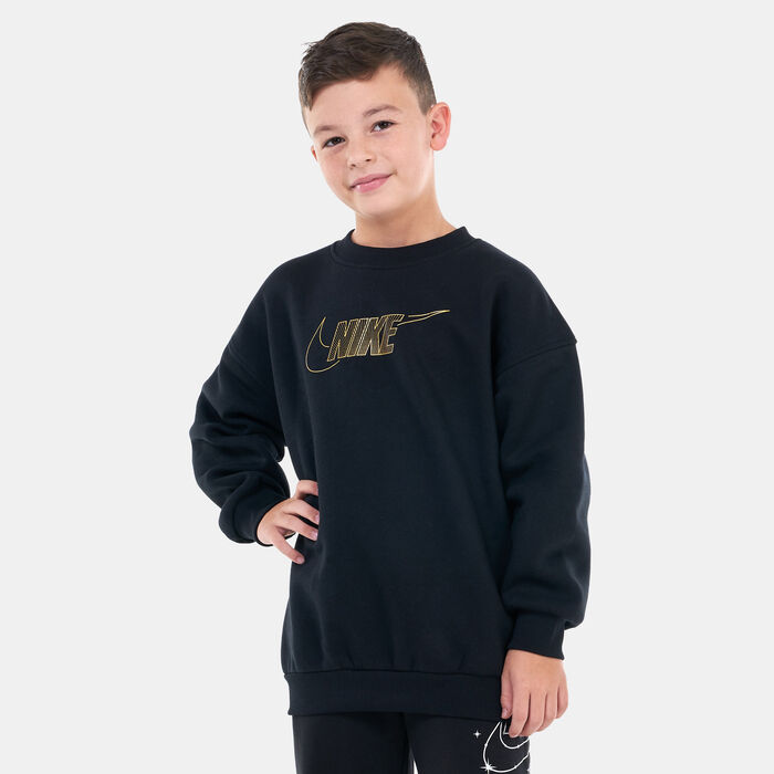 Nike Kids' Sportswear Club Fleece Sweatshirt (Older Kids) Black Nike Kids' Sportswear Club Fleece Sweatshirt (Older Kids) Black image number 0