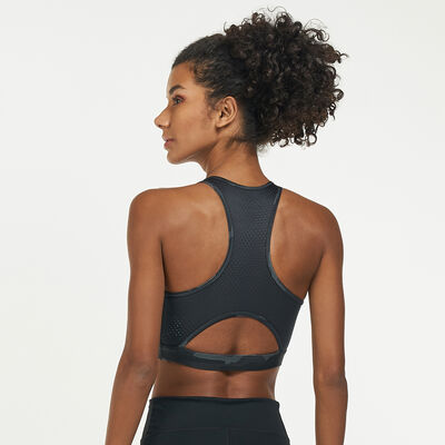 Nike Women's Dri-FIT High Neck Camo Sports Bra Grey