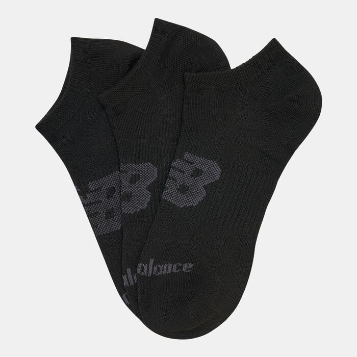 New Balance Flat Knit No Show Socks (3 Pack) Black New Balance Flat Knit No Show Socks (3 Pack) Black image number 0