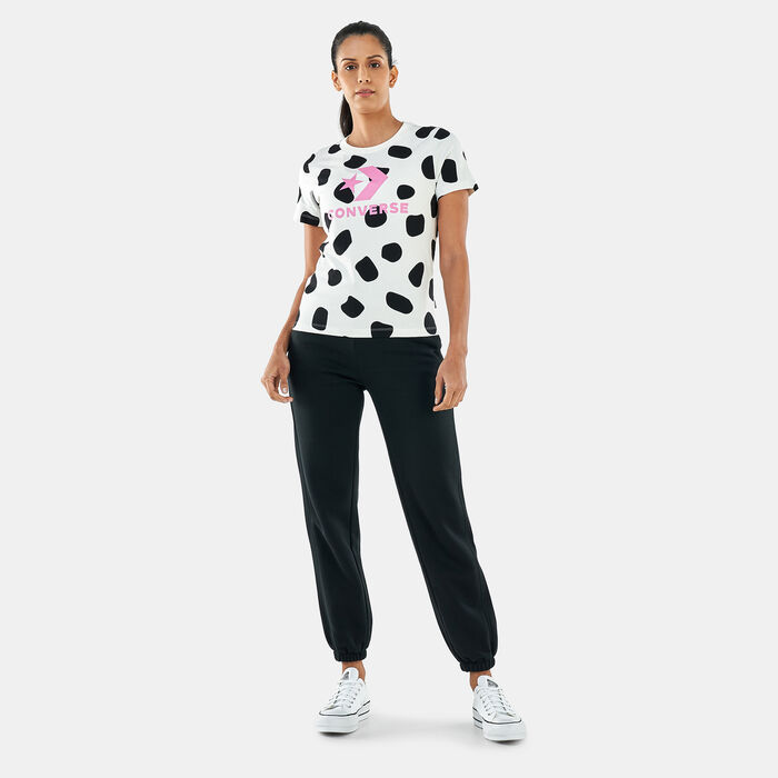 Converse Women's Exploded Cheetah Stand Out Allover Printed T-Shirt Multi Converse Women's Exploded Cheetah Stand Out Allover Printed T-Shirt Multi image number 2
