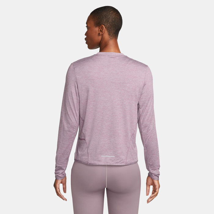 Nike Women's Swift Element Dri-FIT UV T-Shirt Purple Nike Women's Swift Element Dri-FIT UV T-Shirt Purple image number 1