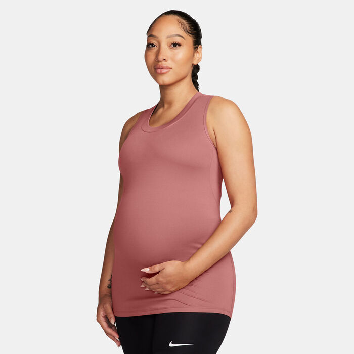 Nike Women's Dri-FIT One Tank Top (Maternity) Pink image number 0