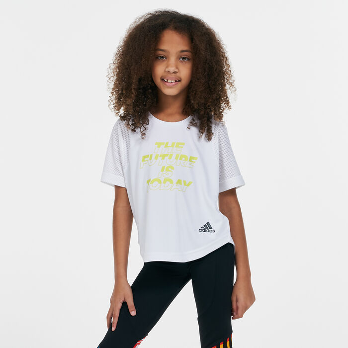 adidas Kids' XFG Primeblue AEROREADY T-Shirt White adidas Kids' XFG Primeblue AEROREADY T-Shirt White image number 0