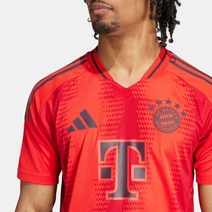 adidas Men's FC Bayern Home Authentic Football Jersey - 2024/25 Red image number 3