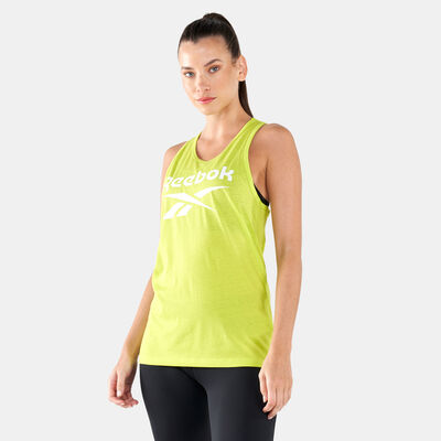 Reebok Women's Identity Cropped Tank Top yellow Reebok Women's Identity Cropped Tank Top yellow