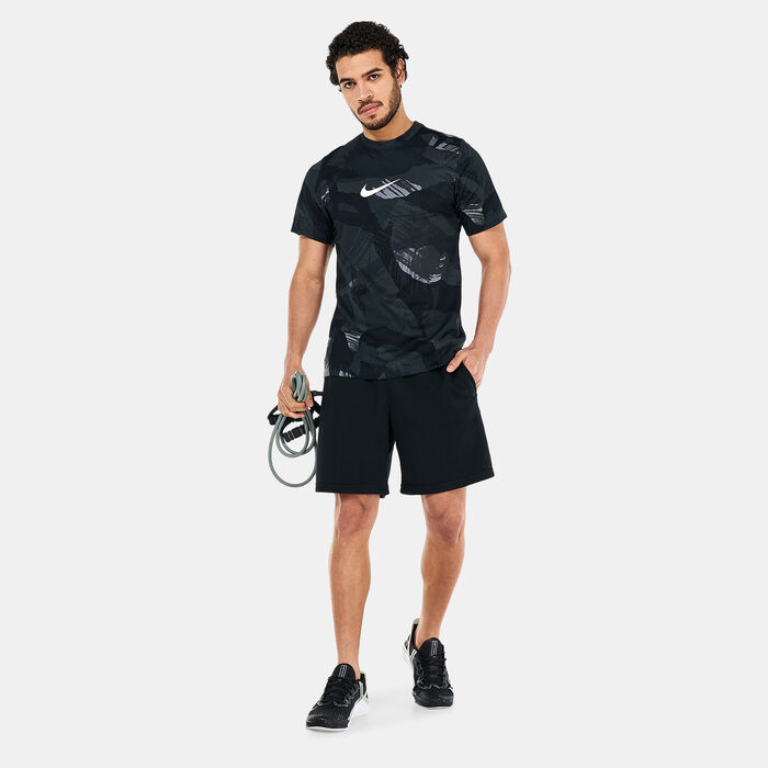 Nike Men's Dri-FIT Camo Print Training T-Shirt Black Nike Men's Dri-FIT Camo Print Training T-Shirt Black image number 2