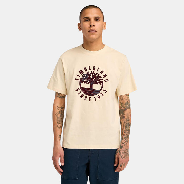 Timberland Men's Holiday Graphic T-Shirt Beige image number 0