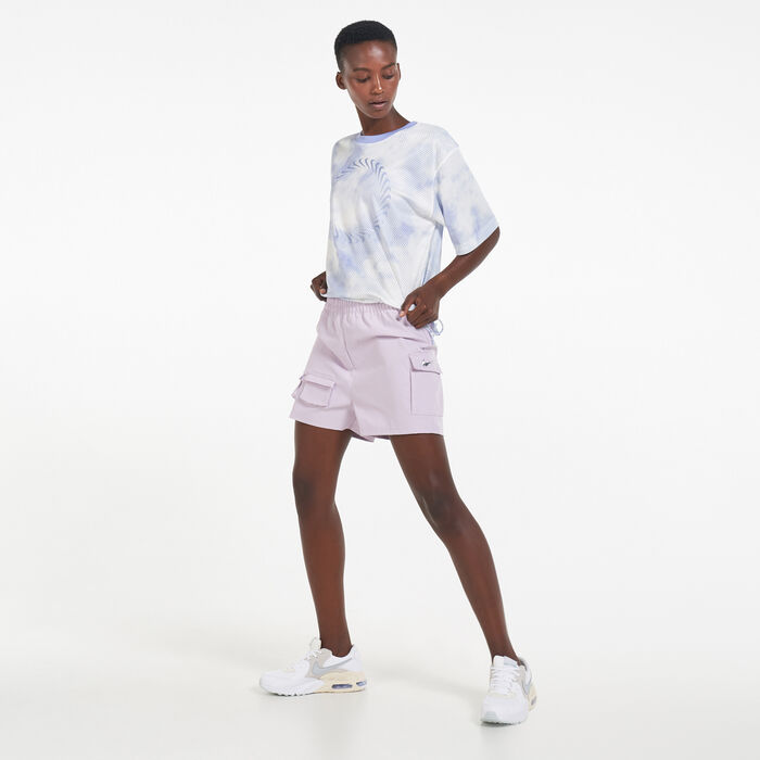 Nike Women's Sportswear Swoosh Shorts Purple image number 2