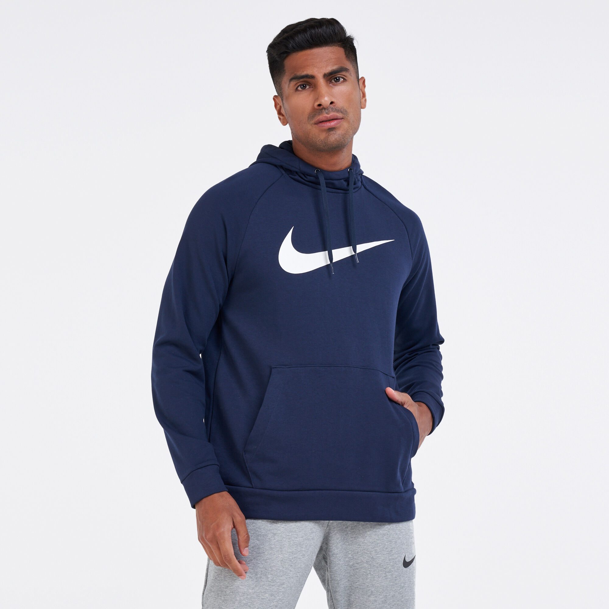 Men s Dry Graphic Dri FIT Fitness Pullover Hoodie Blue Nike in Qatar SSS