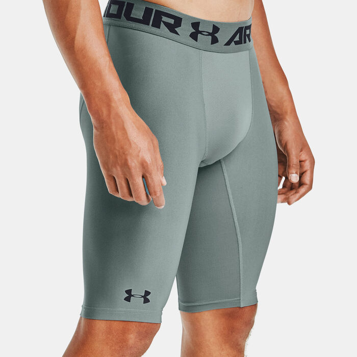 Under Armour Men's HeatGear® Armour Extra-Long Shorts Blue Under Armour Men's HeatGear® Armour Extra-Long Shorts Blue image number 2