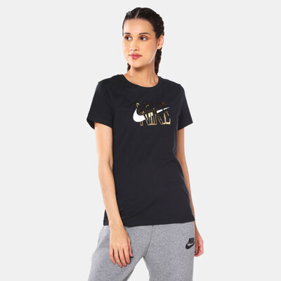 Nike Women's Sportswear Shine T-Shirt Black Nike Women's Sportswear Shine T-Shirt Black