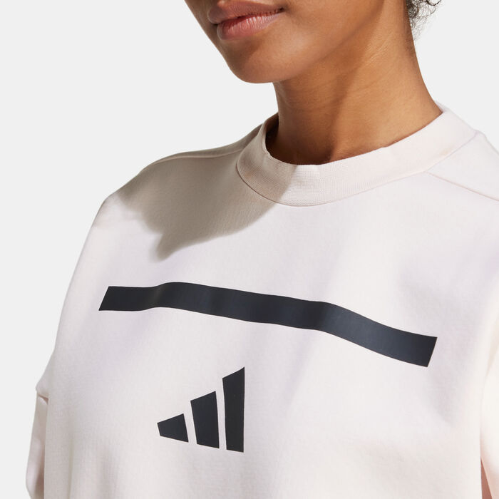 adidas Women's Z.N.E. Sweatshirt Pink image number 3