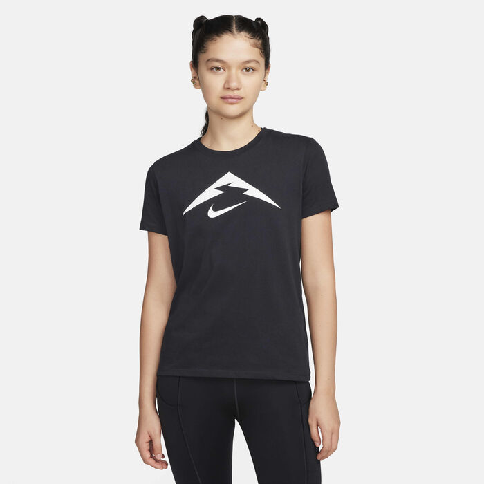 Nike Women's Trail Dri-FIT T-Shirt Black Nike Women's Trail Dri-FIT T-Shirt Black image number 0