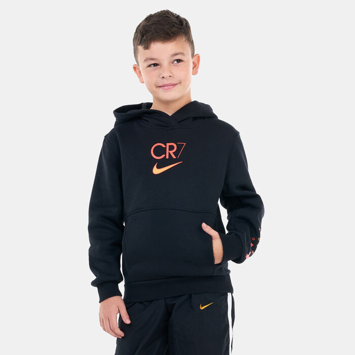Nike Kids' CR7 Club Fleece Football Hoodie Black Nike Kids' CR7 Club Fleece Football Hoodie Black image number 0