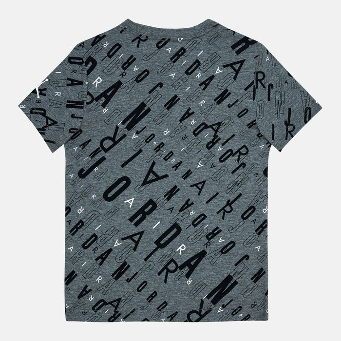 Jordan Kids' JM Allover Print T-Shirt Grey Jordan Kids' JM Allover Print T-Shirt Grey image number 1
