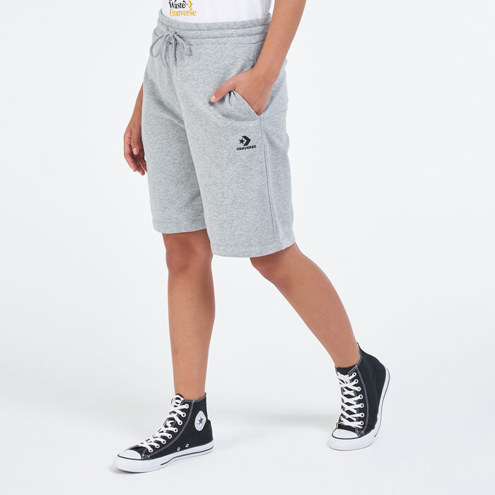Converse Star Chevron Embroidered Shorts Red Converse Star Chevron Embroidered Shorts Red image number 1