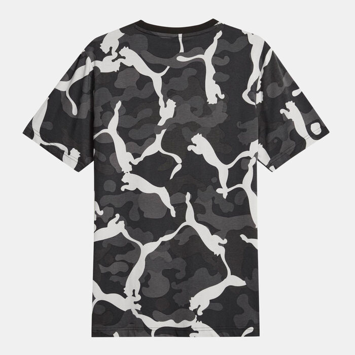 PUMA Men's ESS+ Camo Allover Print T-Shirt Black PUMA Men's ESS+ Camo Allover Print T-Shirt Black image number 1