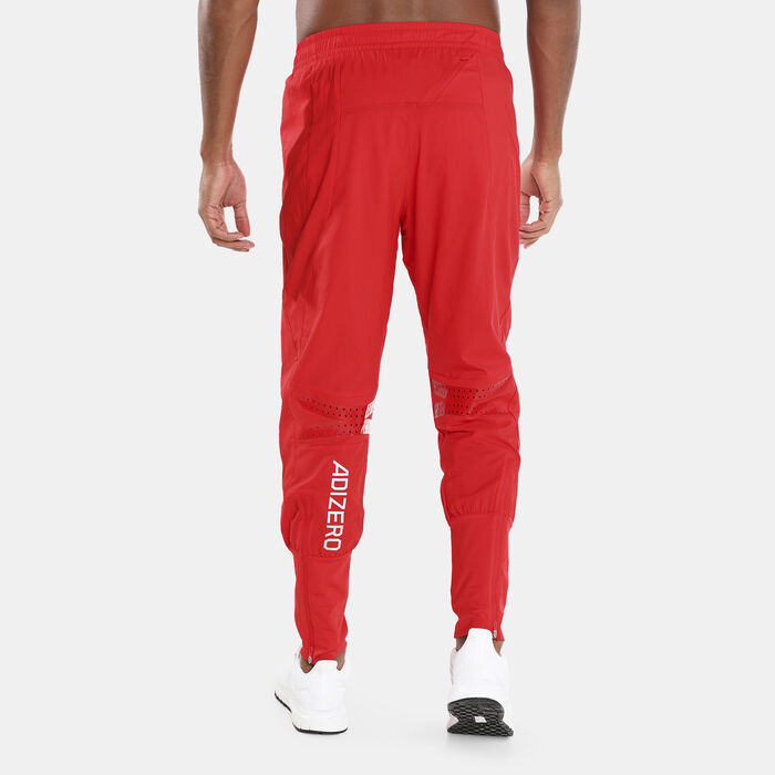 adidas Men's Adizero Marathon Pants Red adidas Men's Adizero Marathon Pants Red image number 1