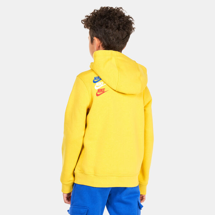 Nike Kids' Sportswear Standard Issue Fleece Hoodie (Older Kids) yellow Nike Kids' Sportswear Standard Issue Fleece Hoodie (Older Kids) yellow image number 1