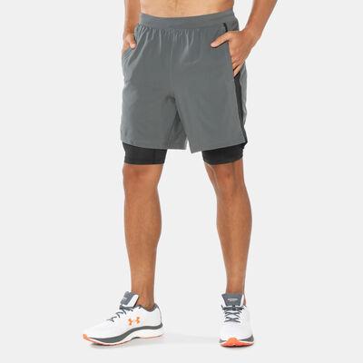 Under Armour Men's Launch Run 2-in-1 Shorts Grey