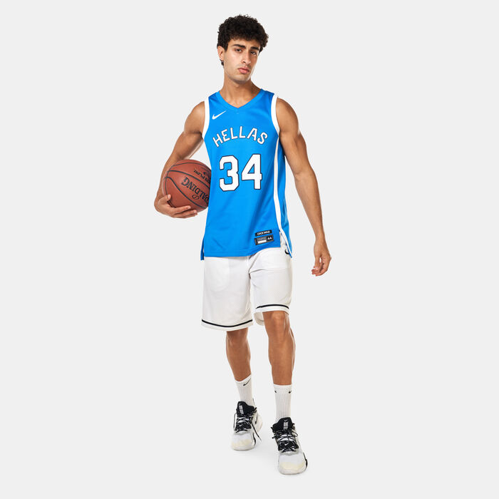 Nike Men's Greece (Road) Giannis Antetokounmpo Limited Basketball Jersey Blue Nike Men's Greece (Road) Giannis Antetokounmpo Limited Basketball Jersey Blue image number 2
