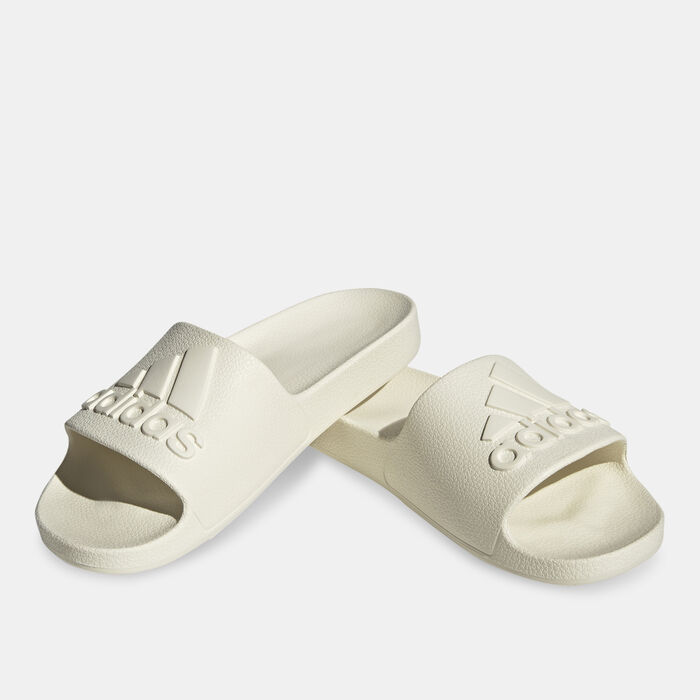 adidas Men's Adilette Aqua Slides White adidas Men's Adilette Aqua Slides White image number 1