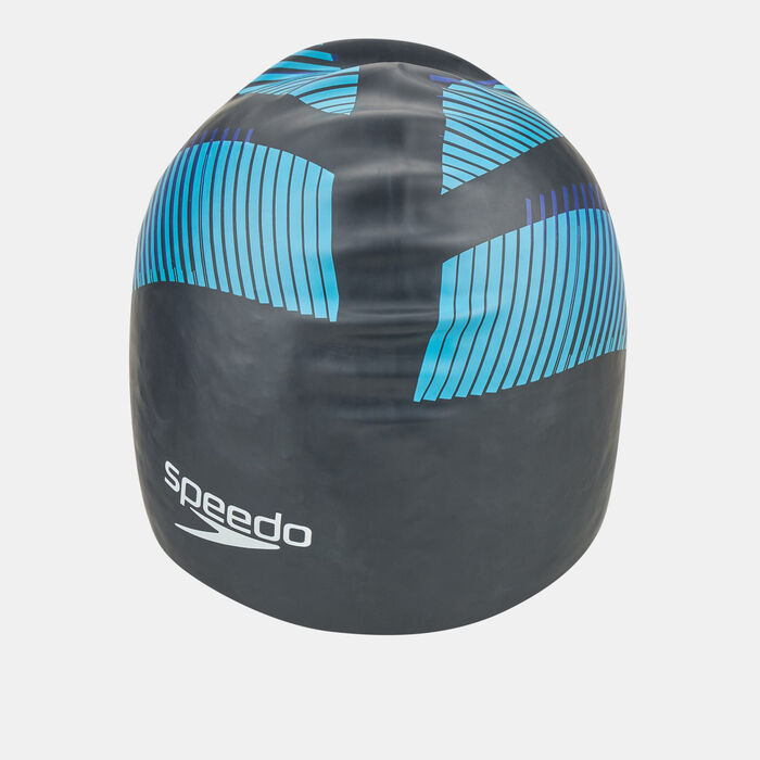 Speedo Reversible Moulded Silicone Cap Black Speedo Reversible Moulded Silicone Cap Black image number 2