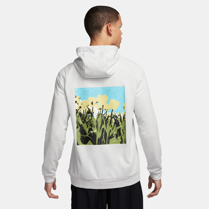 Nike Men's Dri-FIT Hooded Fitness Hoodie Ivory Nike Men's Dri-FIT Hooded Fitness Hoodie Ivory image number 1