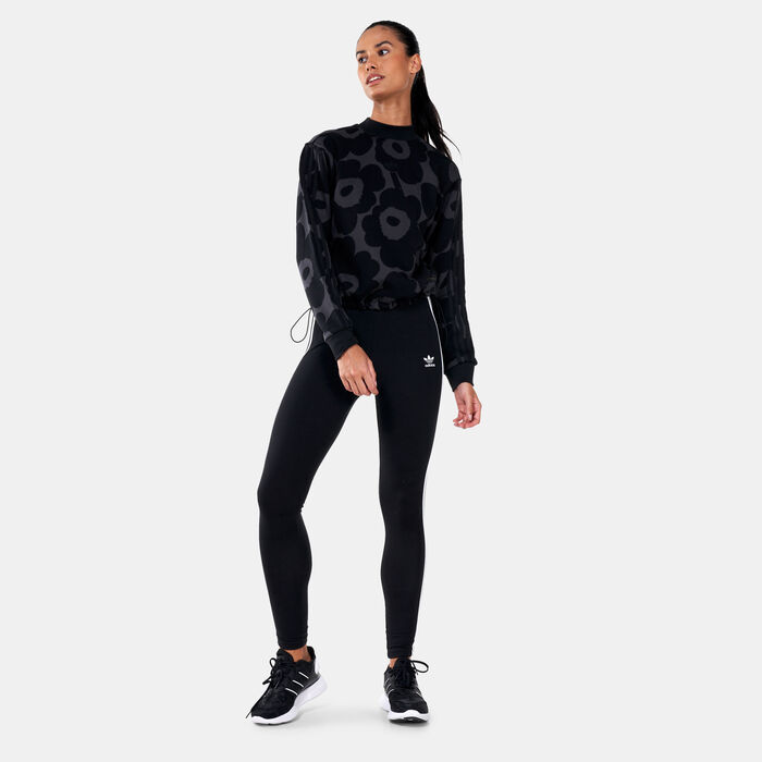 adidas Originals Women's Marimekko Allover Print Sweatshirt Black adidas Originals Women's Marimekko Allover Print Sweatshirt Black image number 2