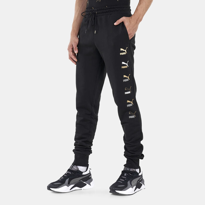 PUMA Men's Classics Graphics Brand Love Pants Black PUMA Men's Classics Graphics Brand Love Pants Black image number 0
