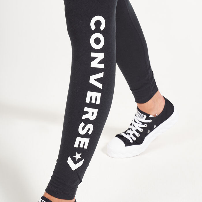 Converse Women's Wordmark Leggings Black Converse Women's Wordmark Leggings Black image number 3
