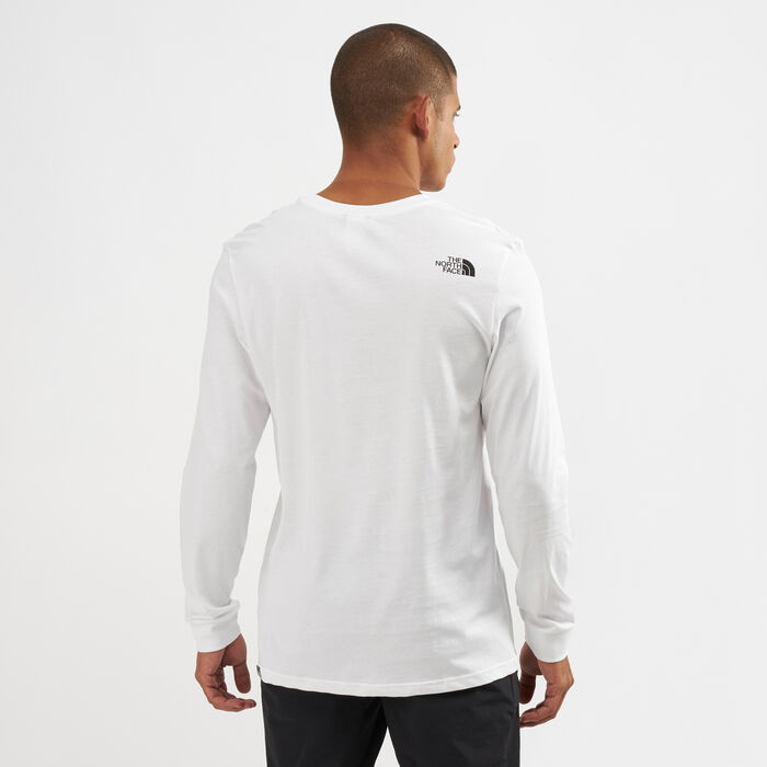 The North Face Men's Simple Dome Long Sleeve T-Shirt White The North Face Men's Simple Dome Long Sleeve T-Shirt White image number 1