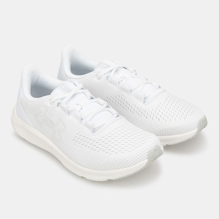 Under Armour Women's Charged Pursuit 3 Big Logo Running Shoes White image number 2