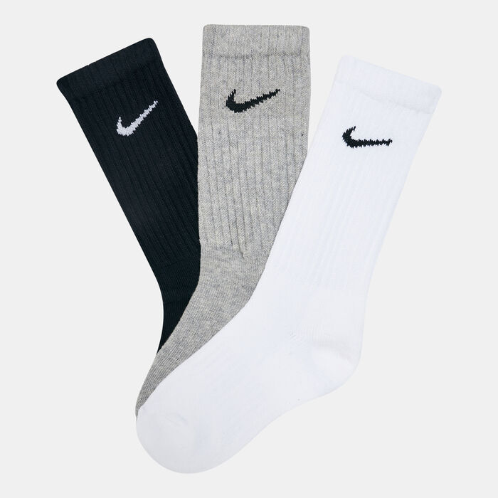 Nike Value Cotton Crew Socks (3 Pack) Grey image number 0