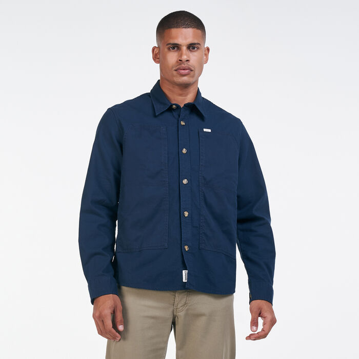 Timberland Men's LW Mix Media Cargo Shirt Blue Timberland Men's LW Mix Media Cargo Shirt Blue image number 0